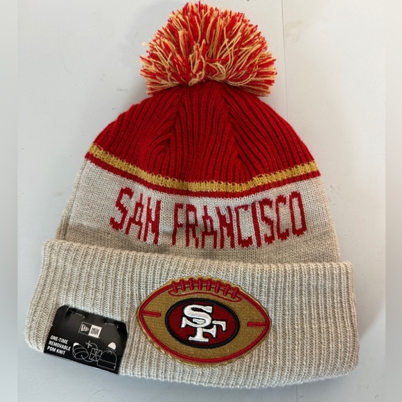 2024 NFL Historic On Field San Francisco 49ers New Era Knit Beanie Hat OSFM - Picture 1 of 4